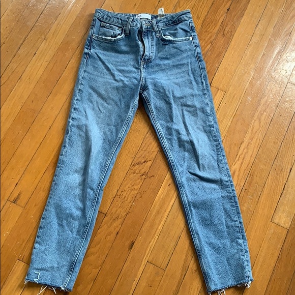 Zara Denim - Zara Jeans Raw Hem size 4